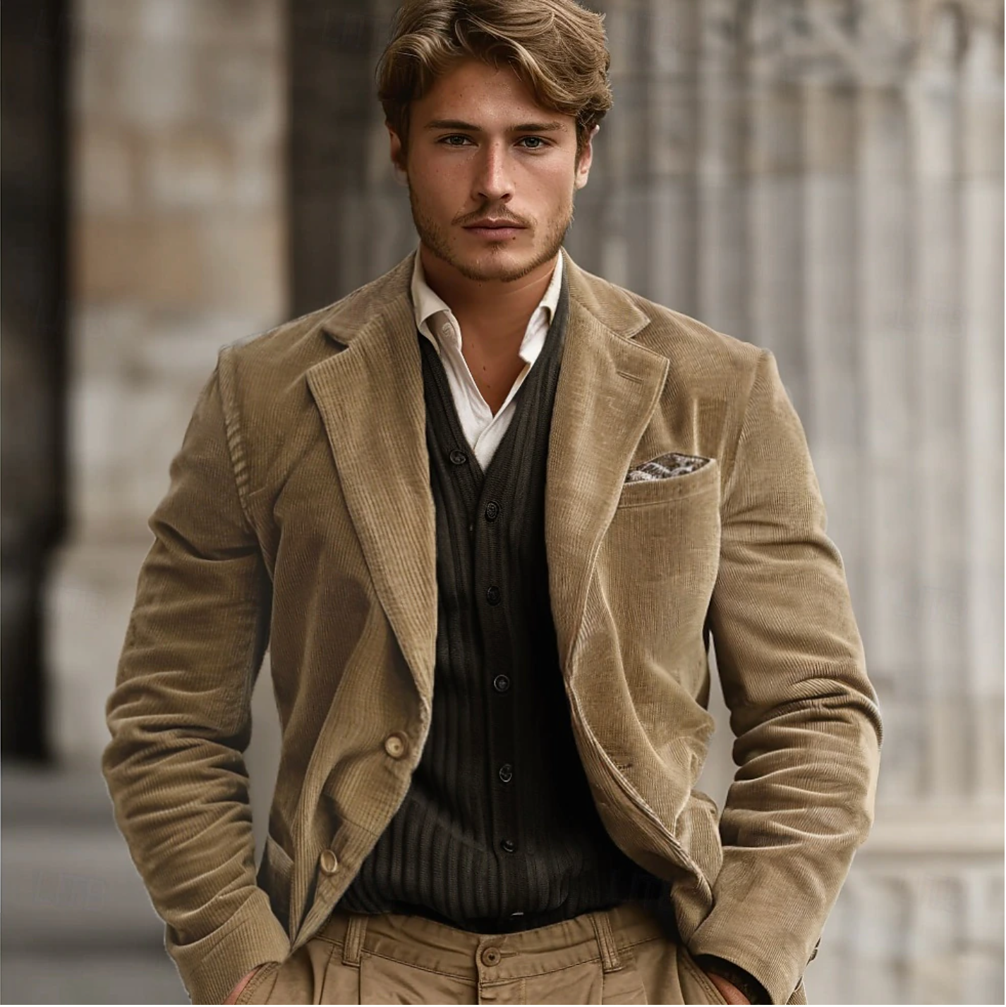 Aemon | Classic Fit Corduroy Blazer for Men